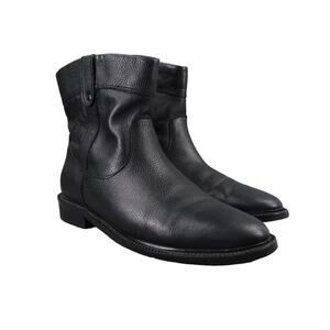 Eddie Bauer Shoes Womens 6.5 Boots Leather Classic Pull On Black Fashion Biker